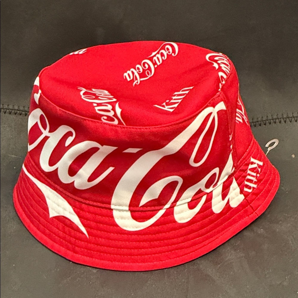 Kith Red and White Coca-Cola Logo Bucket Hat